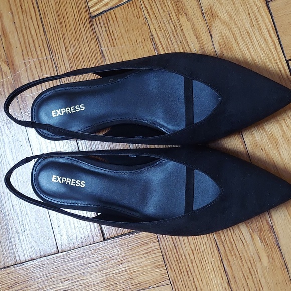 Express Pointy Slingback Ballerina Flats 7.5 NEW - Picture 1 of 4